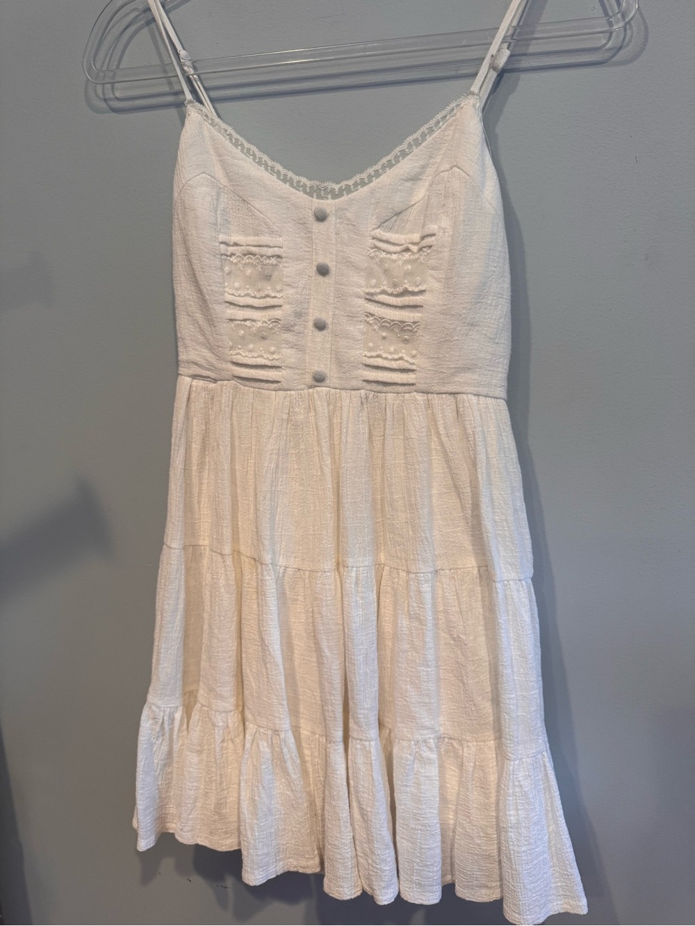 Polly White Cottagecore Sundress Size 4 - Picture 3 of 8